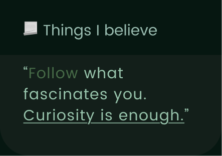 What fascinates you